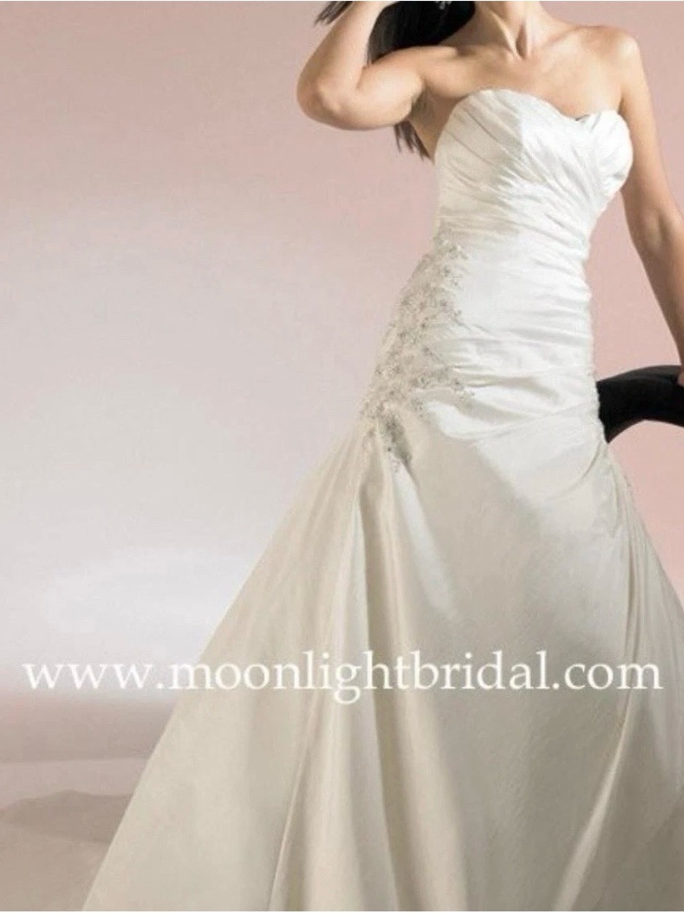 Moonlight Bridal Ivory Strapless Sweetheart A-Line Gown